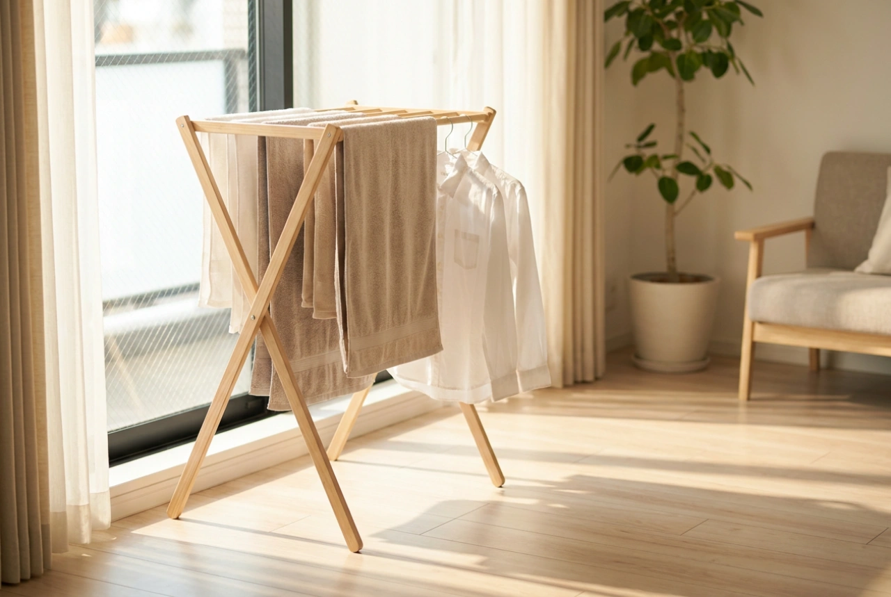Compact wasrek: efficiënt drogen in een klein appartement