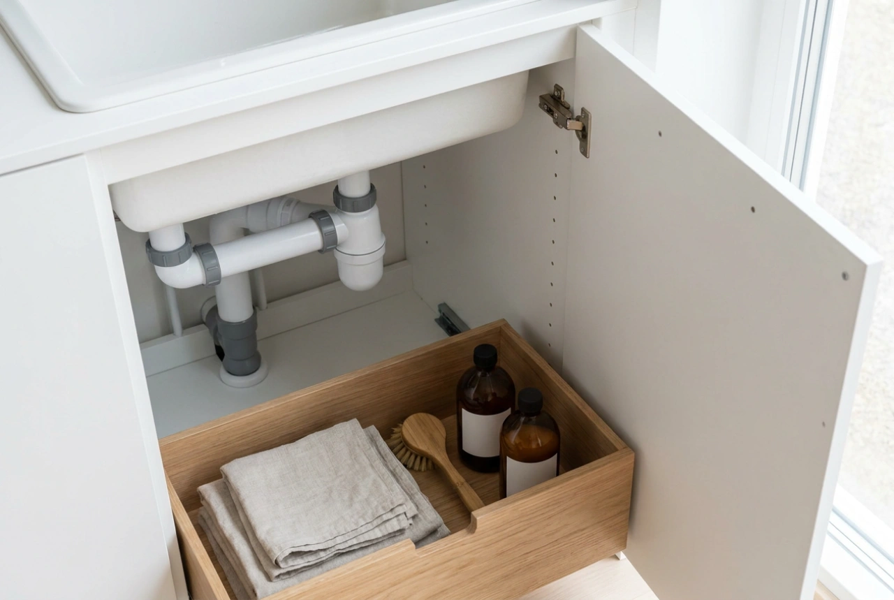 Een betrouwbare afvoer voor gootsteen en vaatwasser ontwerpen zonder terugstromend water