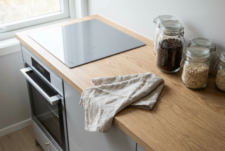 Smalle geïntegreerde vaatwasser in een kleine keuken: efficiënte ruimteplanning