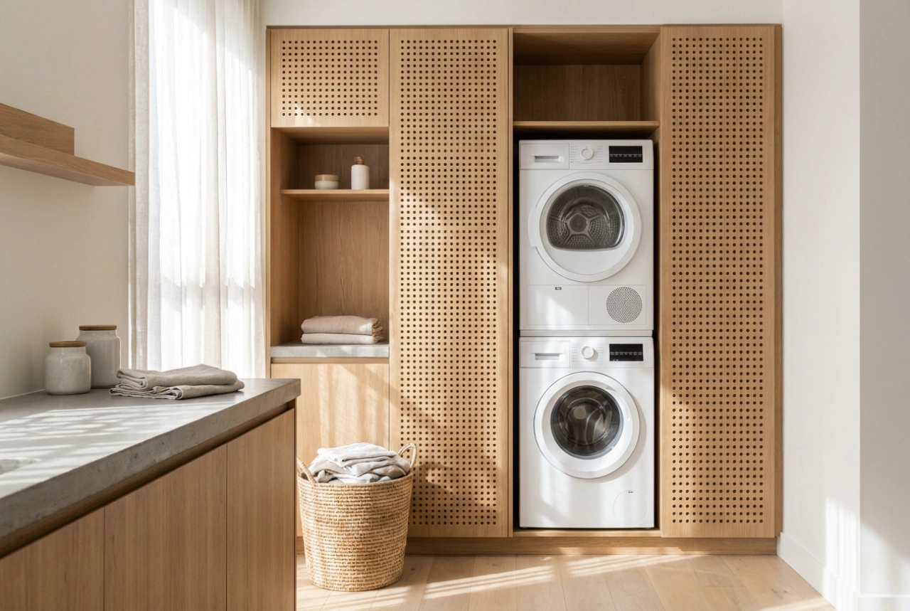 Wasmachine en droger inbouwen met optimale ventilatie