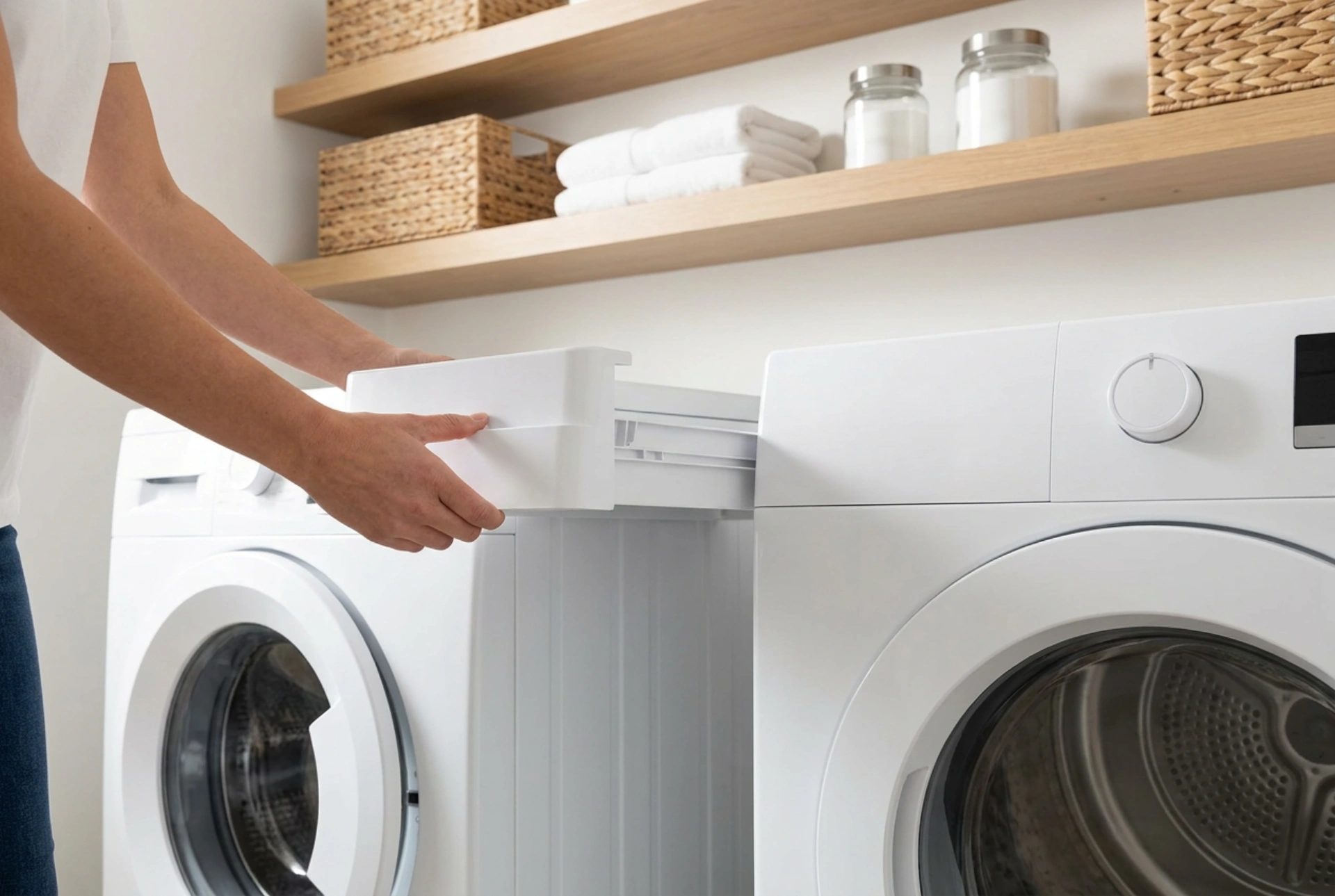 Hoe kies je het juiste tussenstuk voor een wasmachine en droger op elkaar