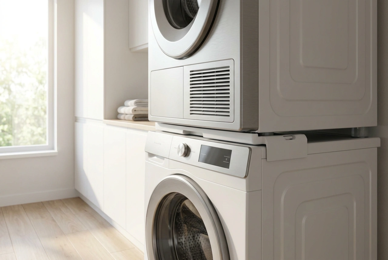 Tussenstuk voor wasmachine en droger: veilig stapelen van witgoed