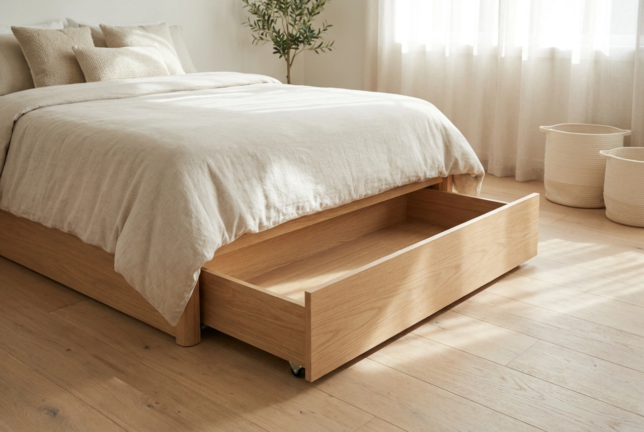 Slim opbergen onder het bed: Zo plan je verrijdbare opbergboxen