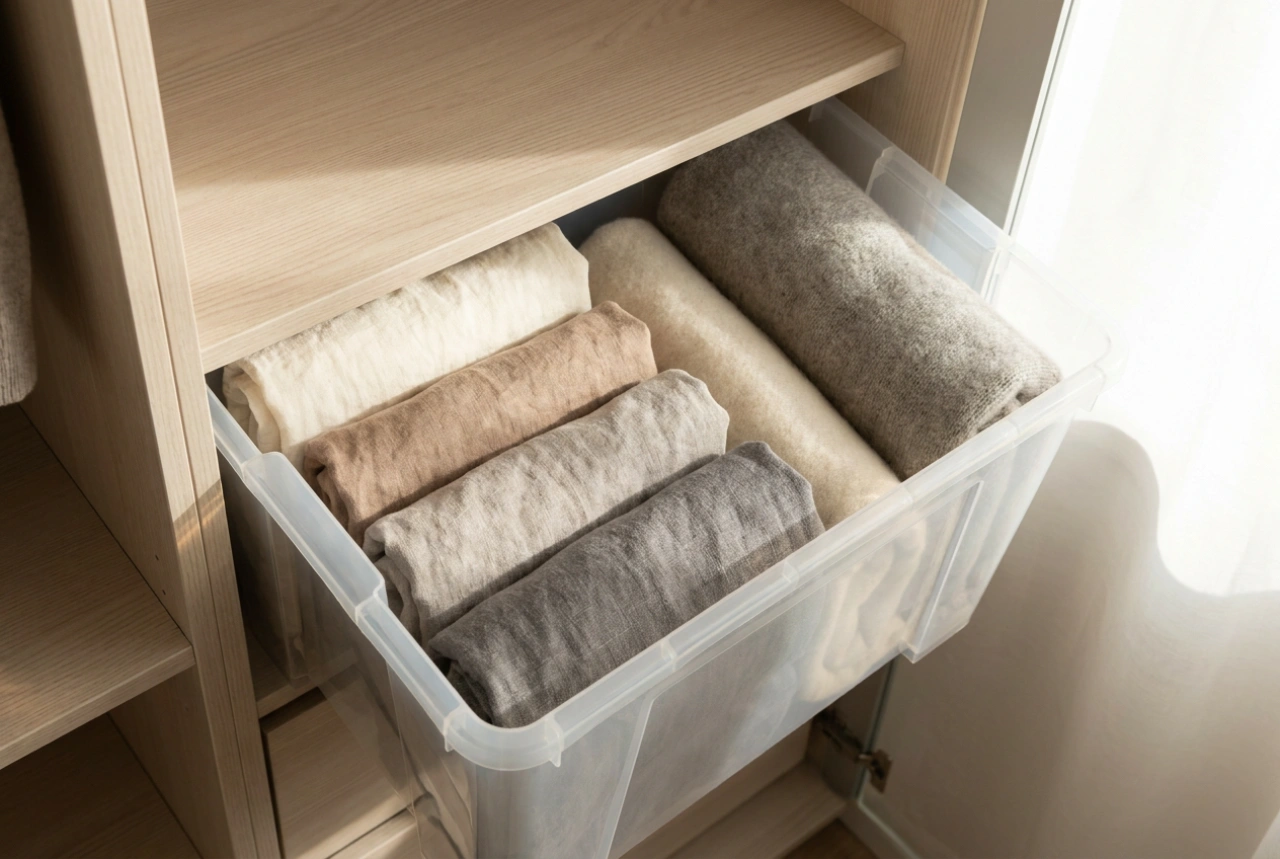 Hoe u een grote plastic opbergbox met deksel efficiënt inricht in huis
