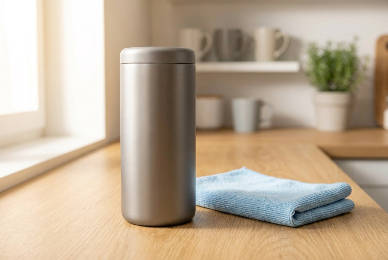 Hoe maak je een thermosbeker met display veilig schoon
