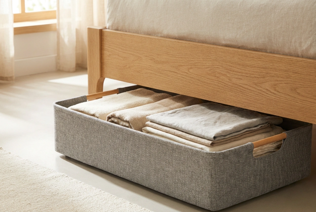 Rolboxen onder het bed efficiënt gebruiken zonder rommel