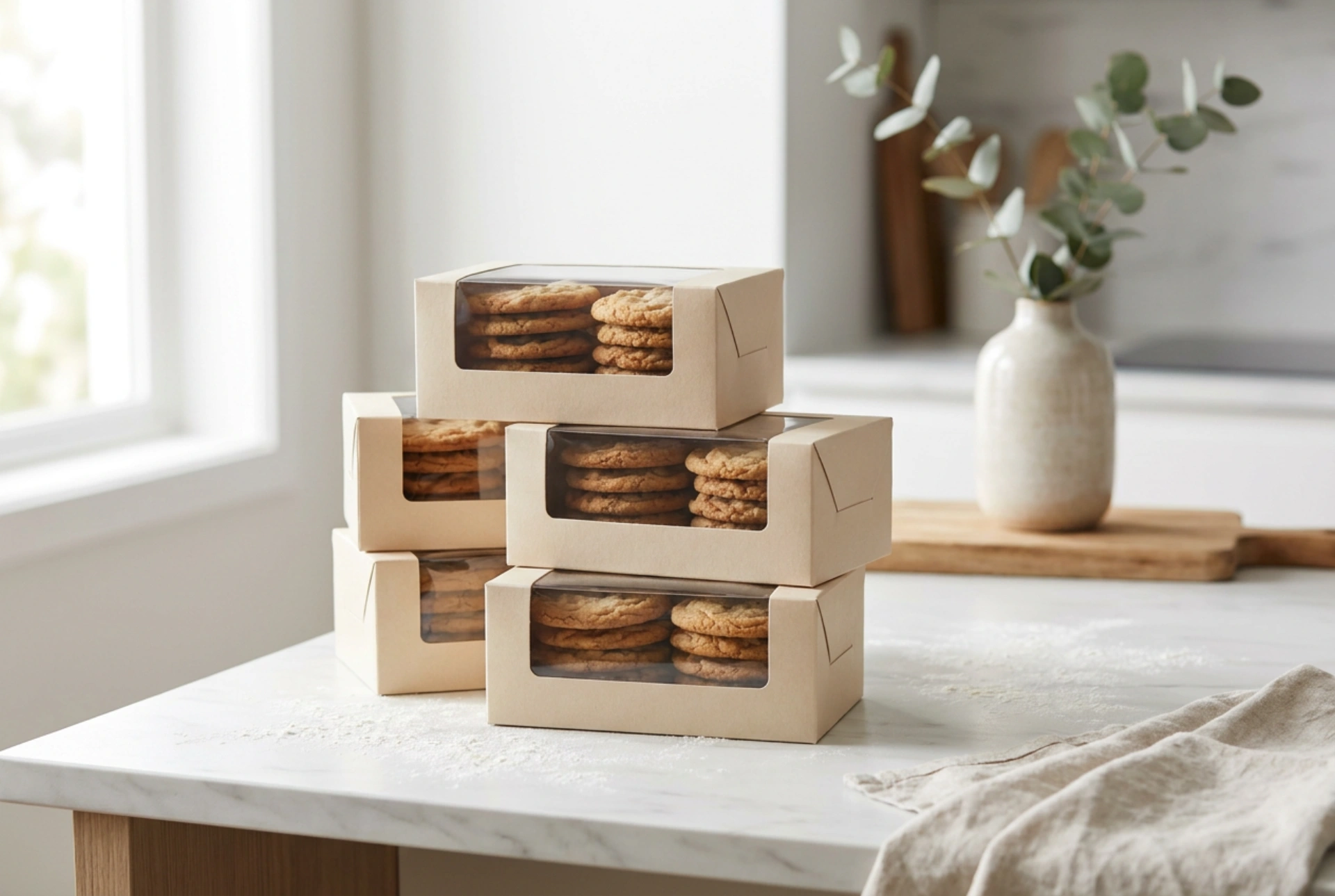 Hoe houd je koekjes vers in doosjes met een venster
