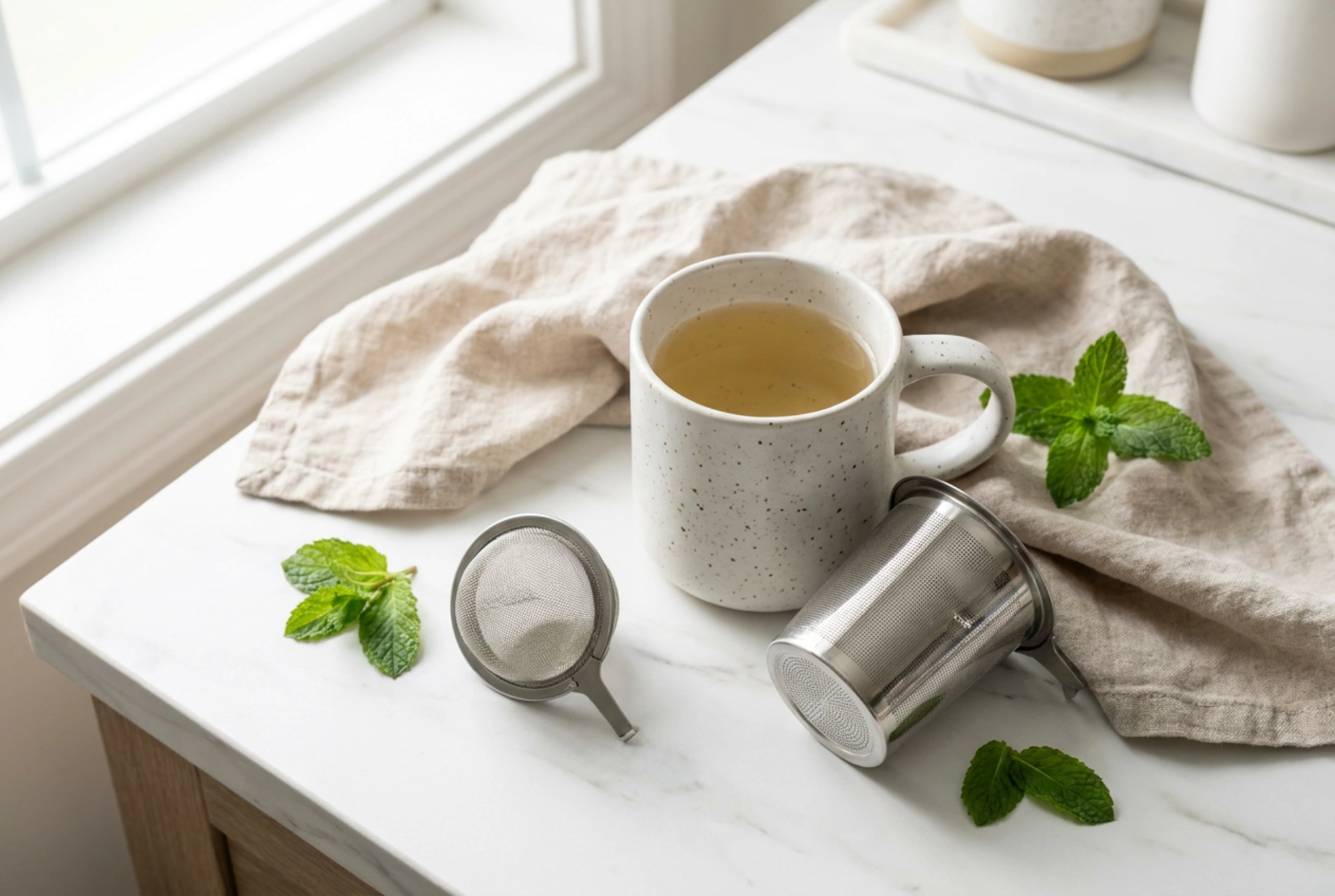 Hoe reinig je een thermosbeker met theefilter effectief