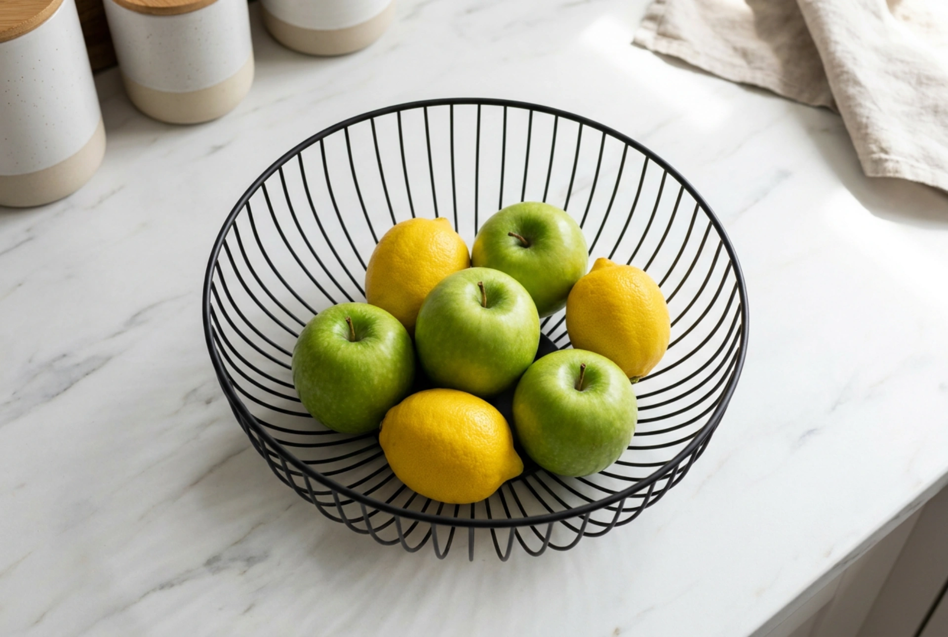 Hoe bewaar je fruit in een metalen mand voor een optimale luchtcirculatie