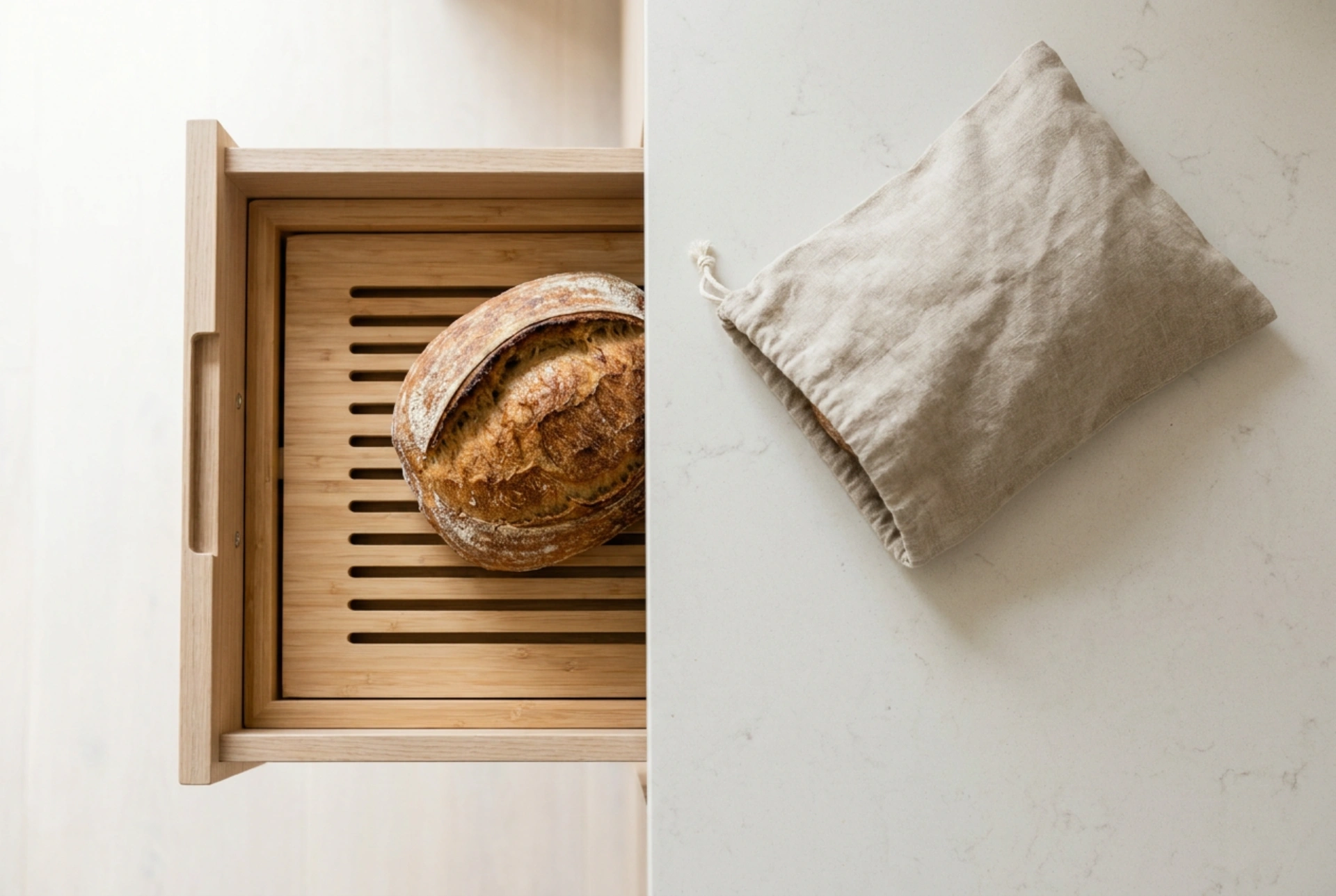 Hoe plan je een broodtrommel in een lade voor een optimale ventilatie van het brood
