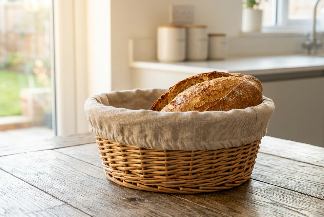 Brood bewaren in een gevlochten broodmand: de wetenschap achter de perfecte korst