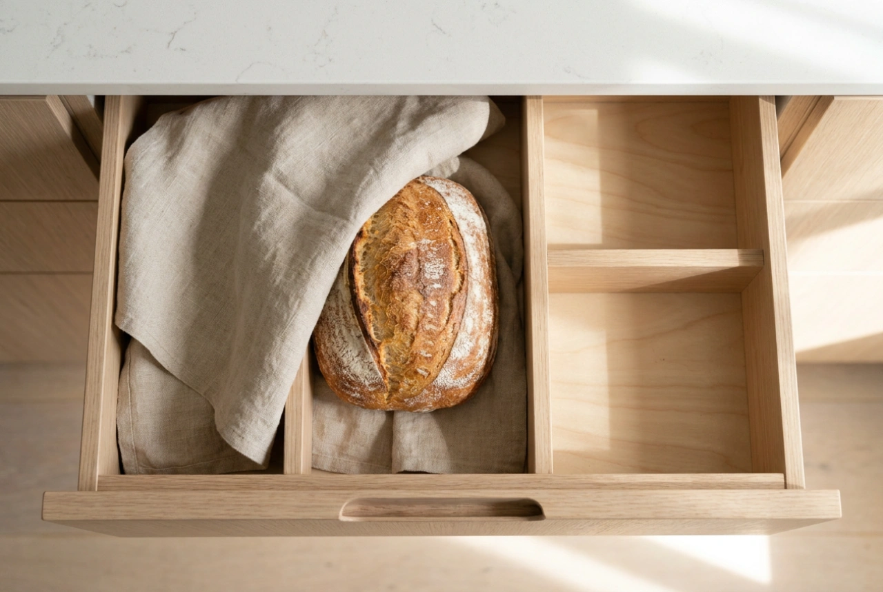 Hoe bewaar je brood in een lade-organizer zonder overtollig vocht