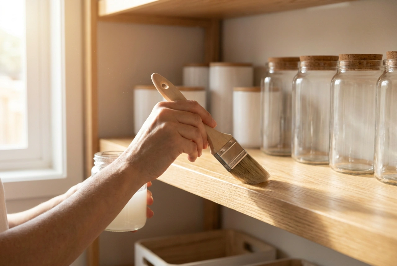 Houten voorraadplanken effectief beschermen tegen vocht