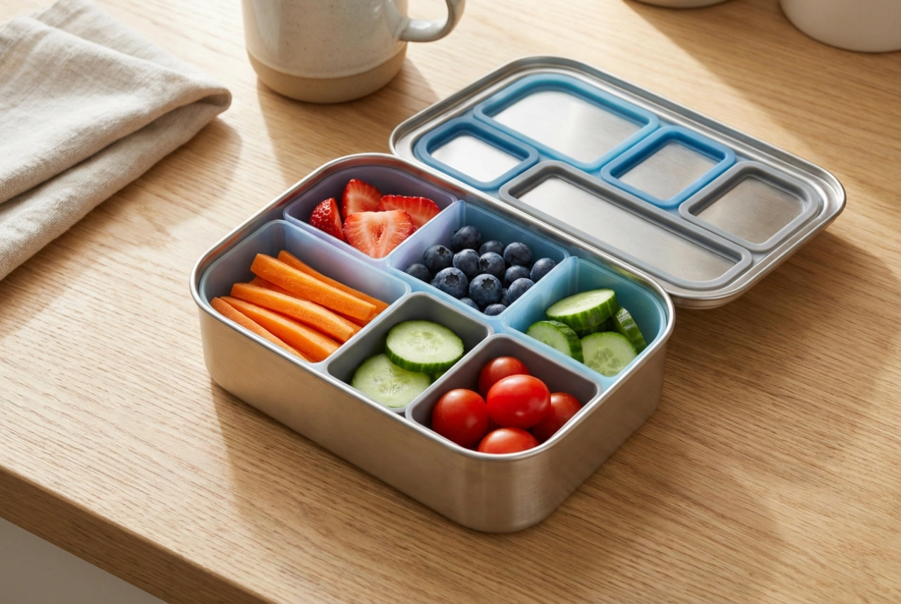 Hoe organiseer je een lunchtrommel zodat het eten niet mengt