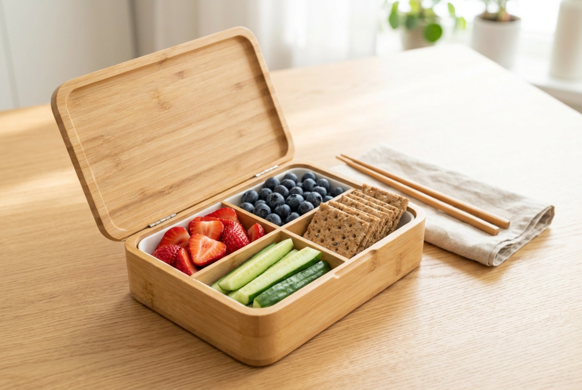 Praktische porties voor de schoollunchtrommel: Fris en knapperig tot de pauze