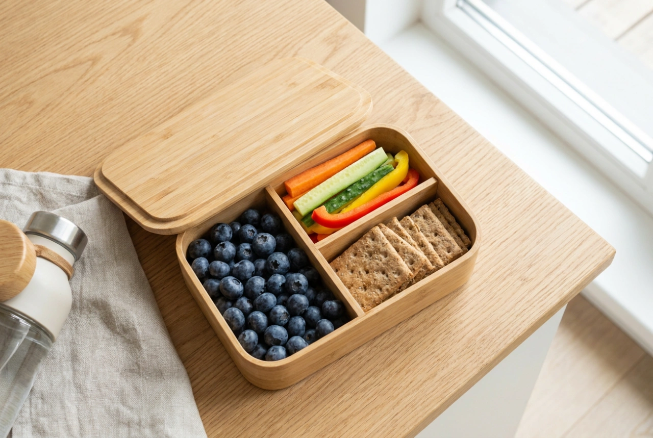 Hoe pak je een schoollunchtrommel met vakjes efficiënt in