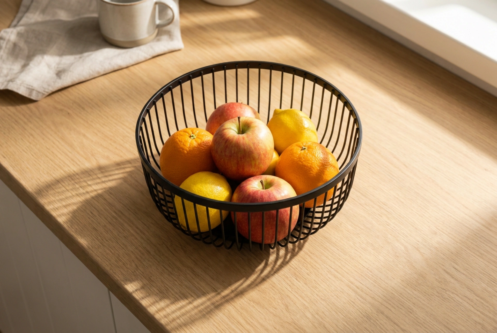 Hoe zorgt u voor een optimale luchtcirculatie voor fruit in een metalen fruitmand