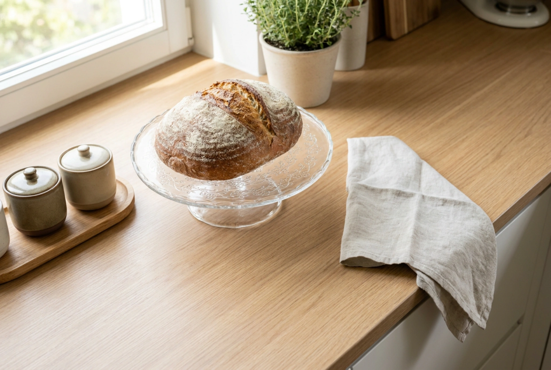 Bewezen methode om baksels op een glazen taartplateau te bewaren