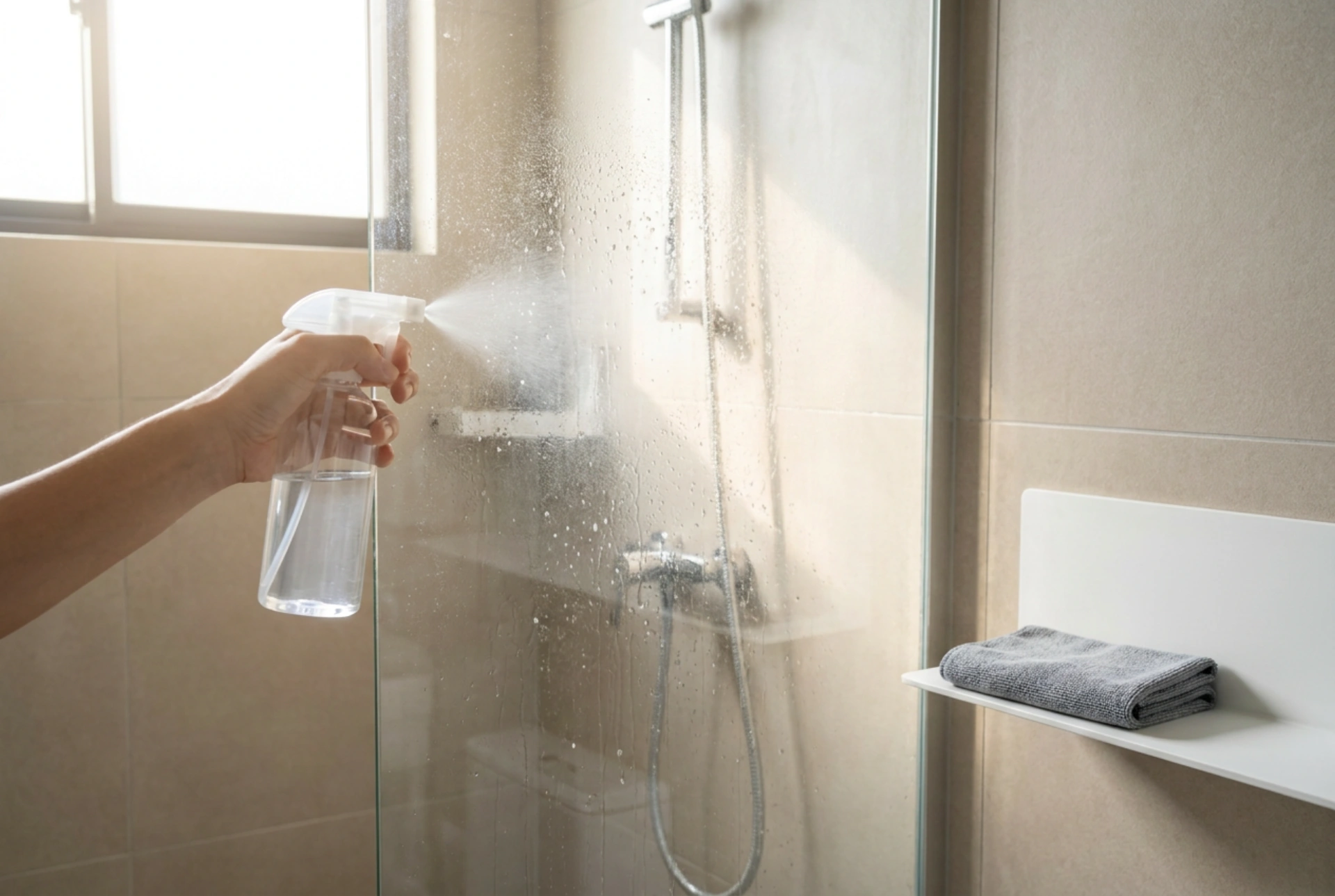 Hydrofobe spray voor de douchecabine: zo brengt u het correct aan na het schoonmaken