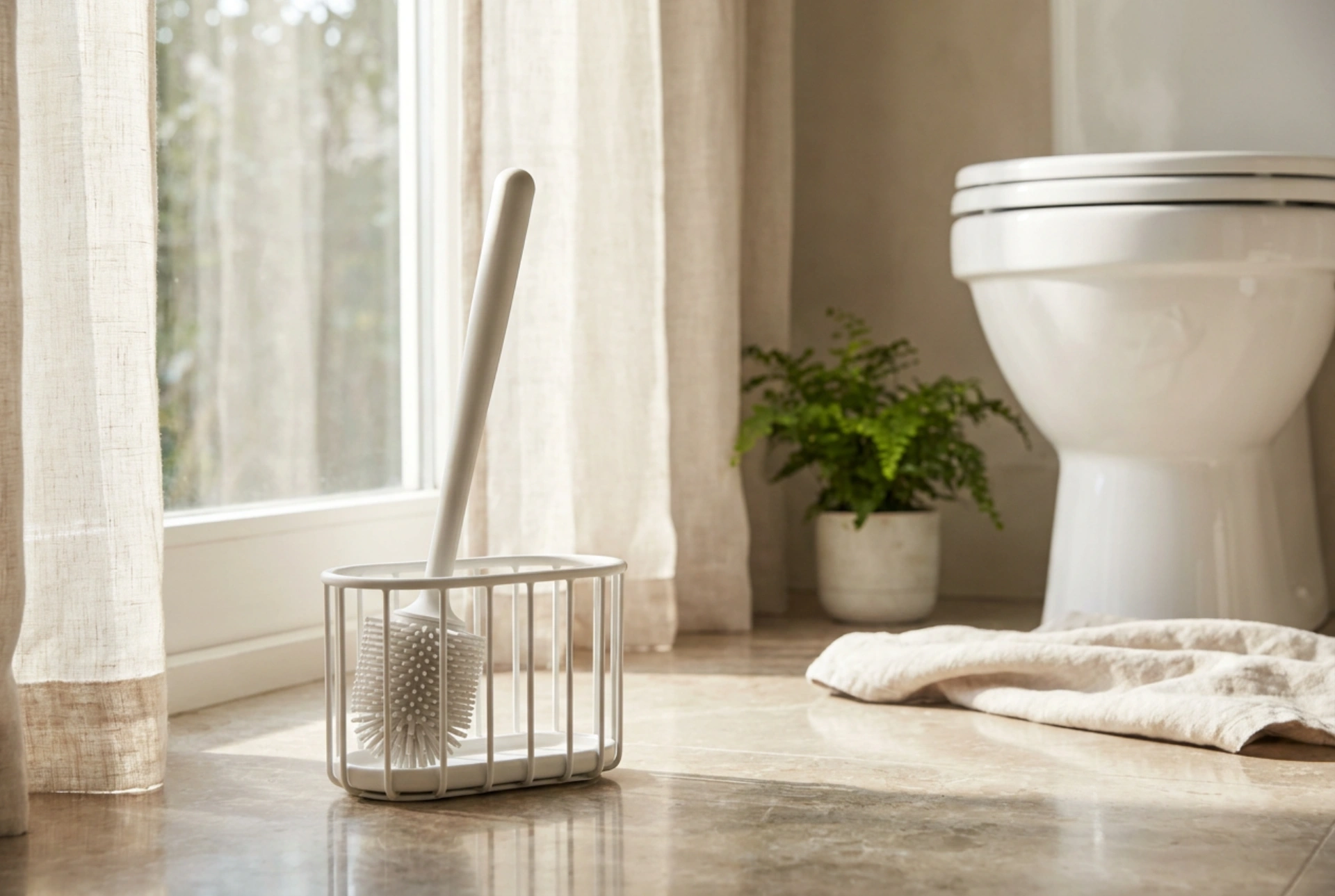Droogt een siliconen toiletborstel sneller na het schoonmaken?