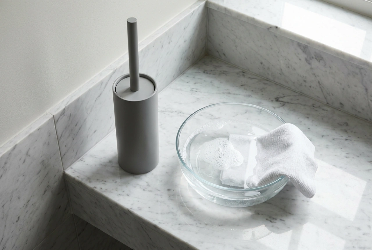 Hoe reinig je een grijze toiletborstel zodat deze geen geurtjes opneemt