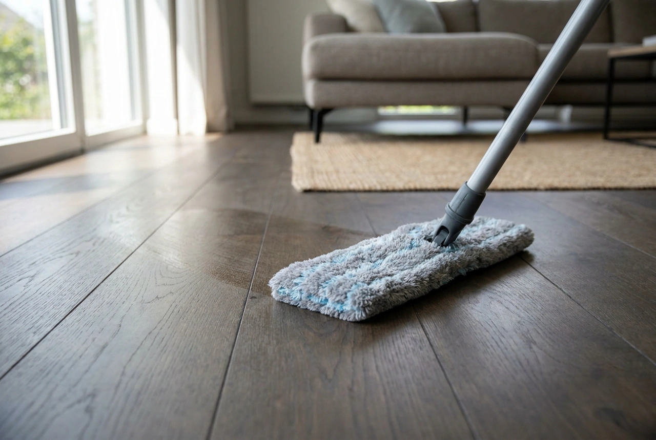 Laminaat reinigen met een stoommop zonder de randen te beschadigen