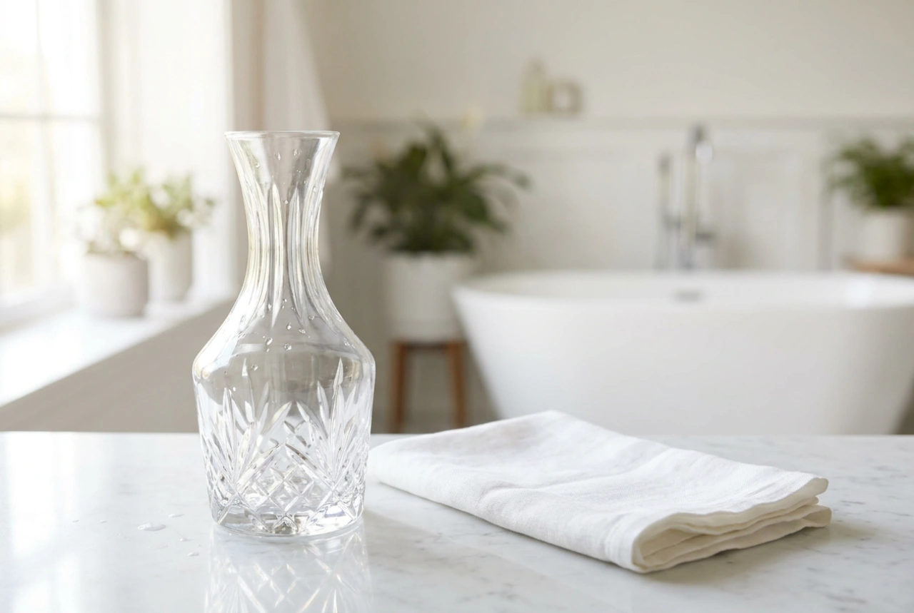 Hoe reinig je een glazen waterkan zonder strepen achter te laten