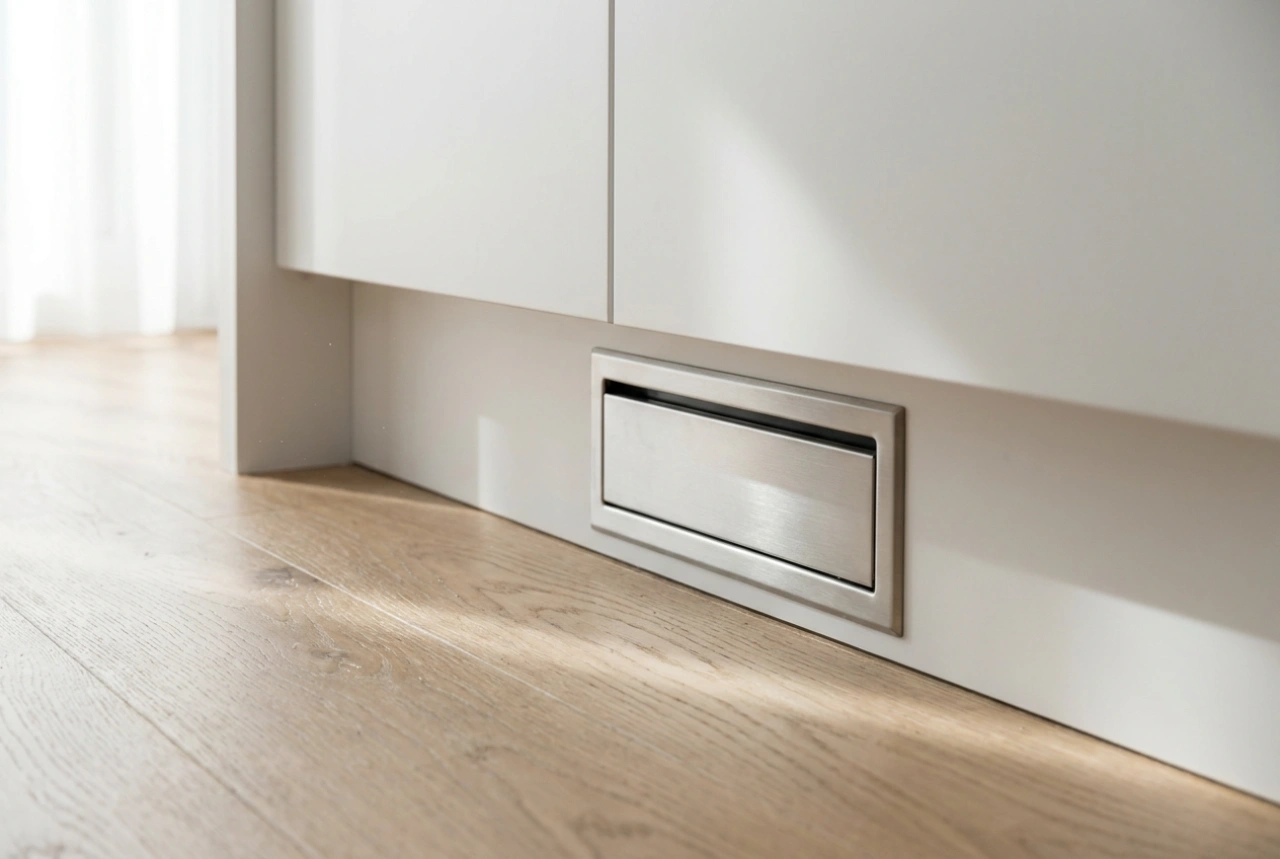 Hoe gebruikt u de plintzuiger van een centraal stofzuigsysteem in de keuken