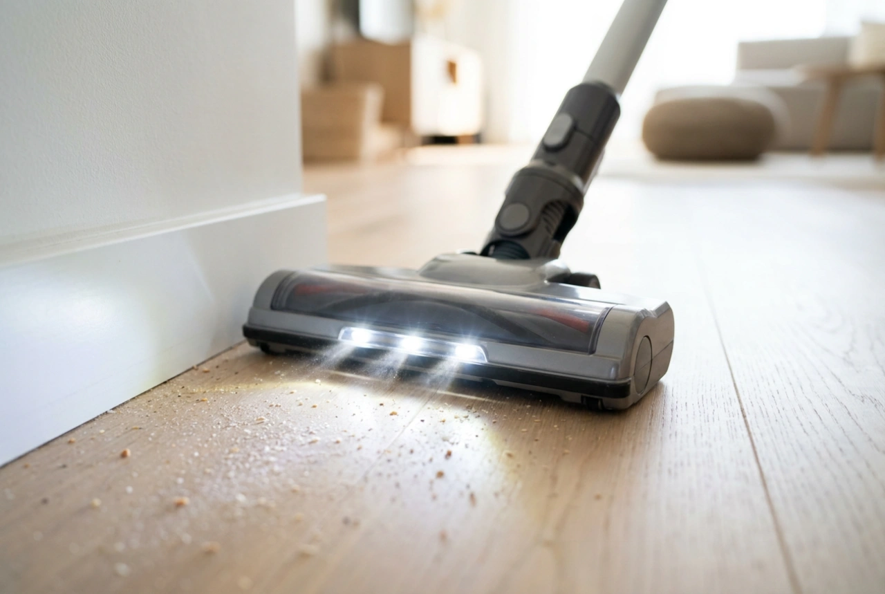 Hoe u LED-verlichting op de stofzuiger gebruikt om donkere hoeken effectief te reinigen