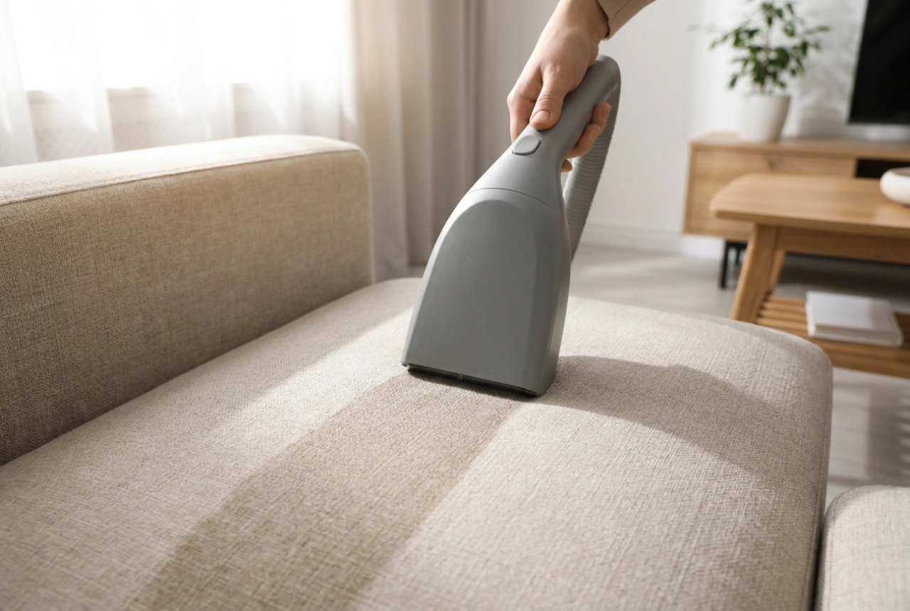 Kleine bekledingsreiniger voor gerichte vlekverwijdering