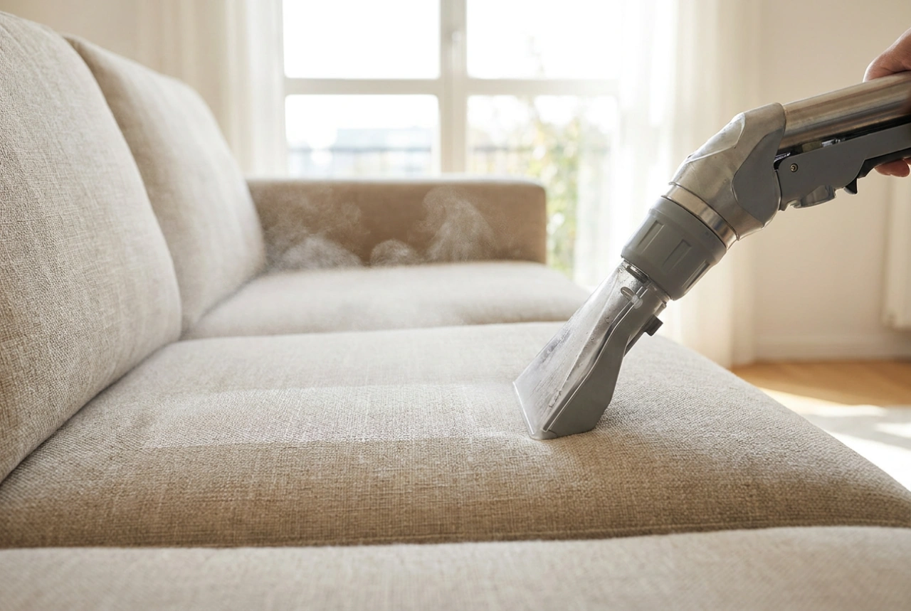 Meubelbekleding reinigen met een waszuiger zonder de vulling te doordrenken