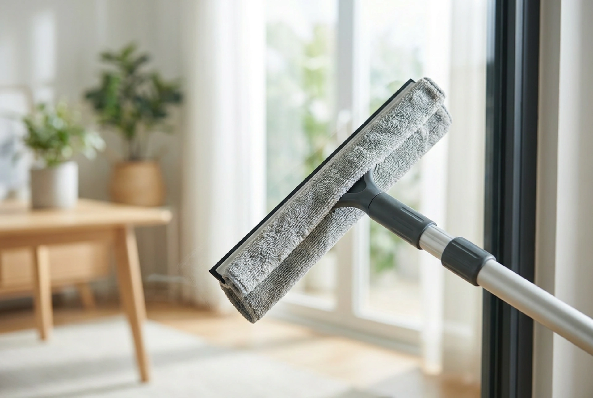 Hoe u een telescoopsteel stabiel gebruikt voor het wassen van hoge ramen