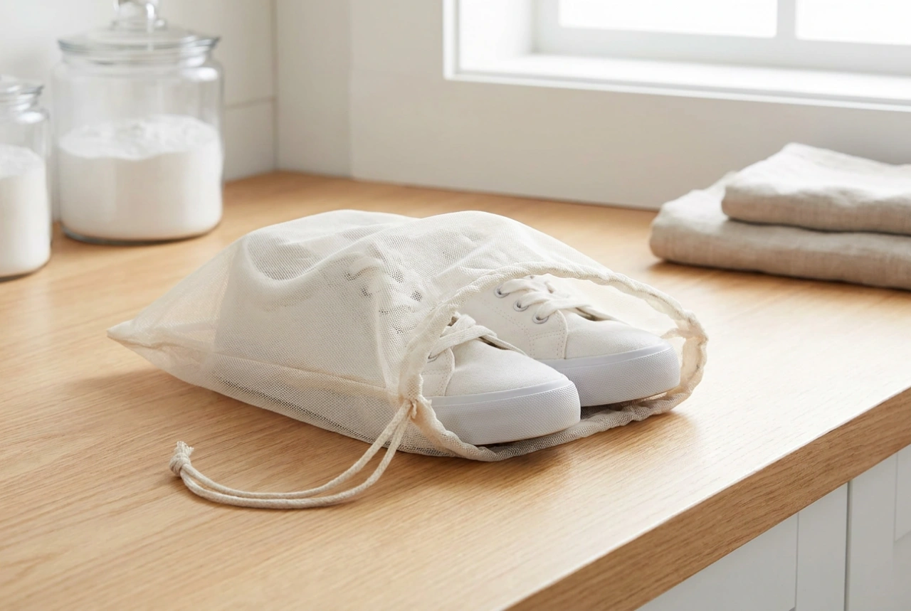 Schoenen wassen in de wasmachine zonder beschadiging van bovenwerk en trommel