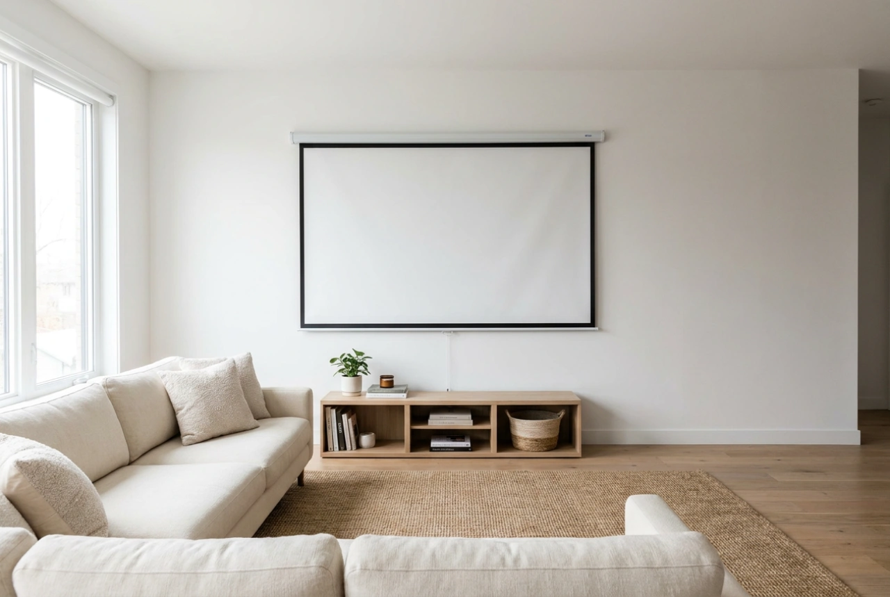 Oprolbaar projectiescherm: Richtlijnen voor een comfortabele en stabiele montage