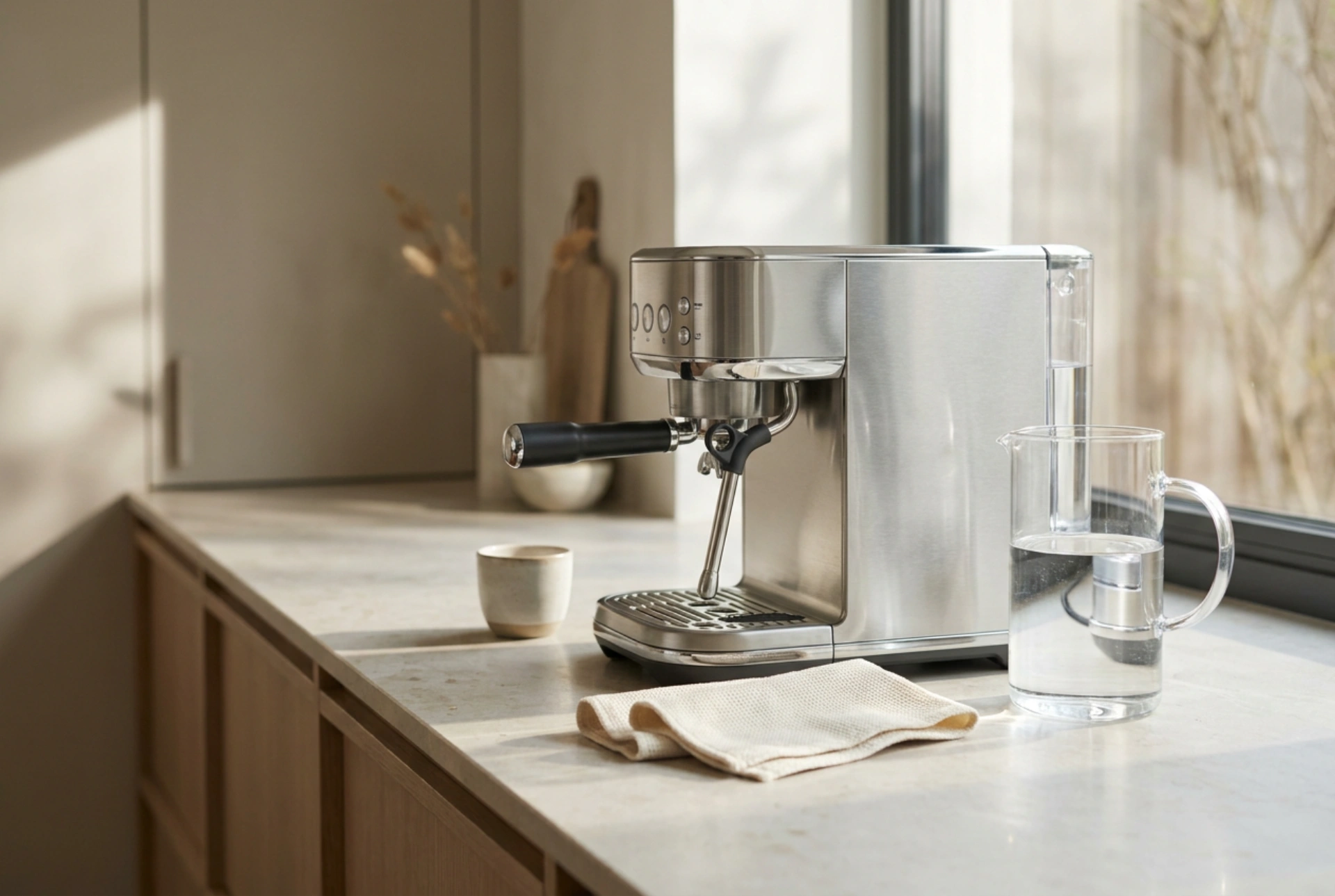 Koffiemachine met molen en melkopschuimer grondig reinigen