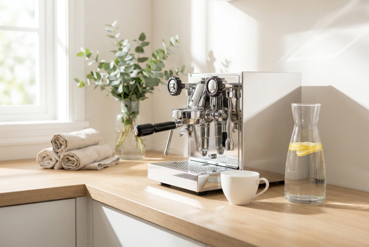 Hoe een espressomachine met bonenmaler en melkreservoir grondig te reinigen
