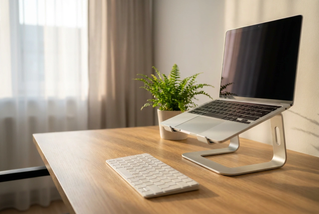 Hoe u een laptopstandaard op uw bureau instelt voor comfortabel werken