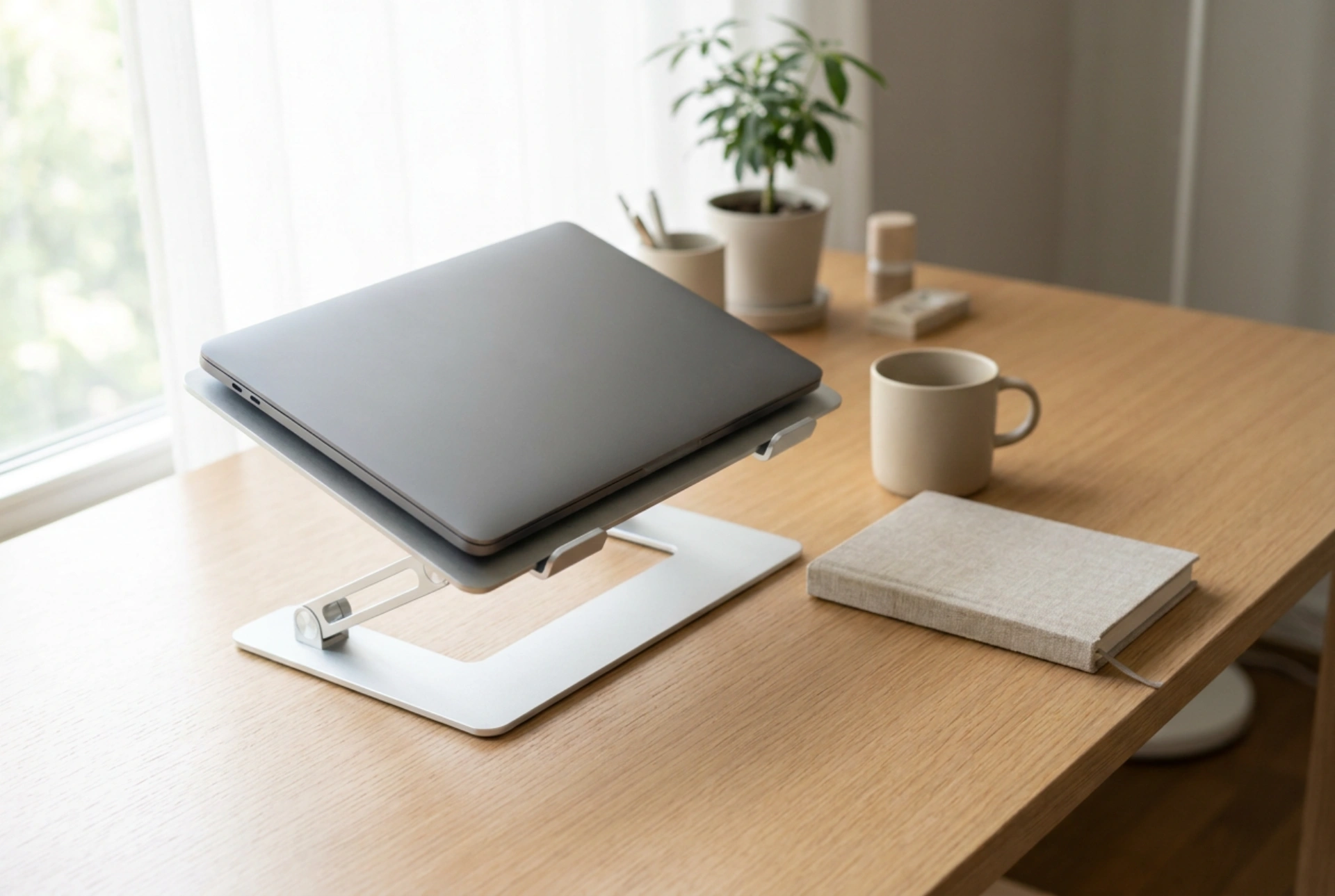 Instelbare laptopstandaard en de optimale schermhoogte
