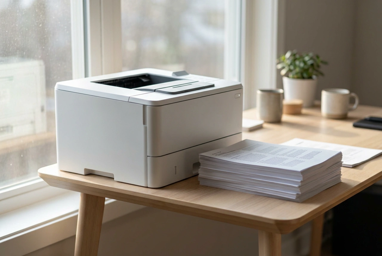 Kleurenlaserprinter met duplex en kostenbesparend documenten printen