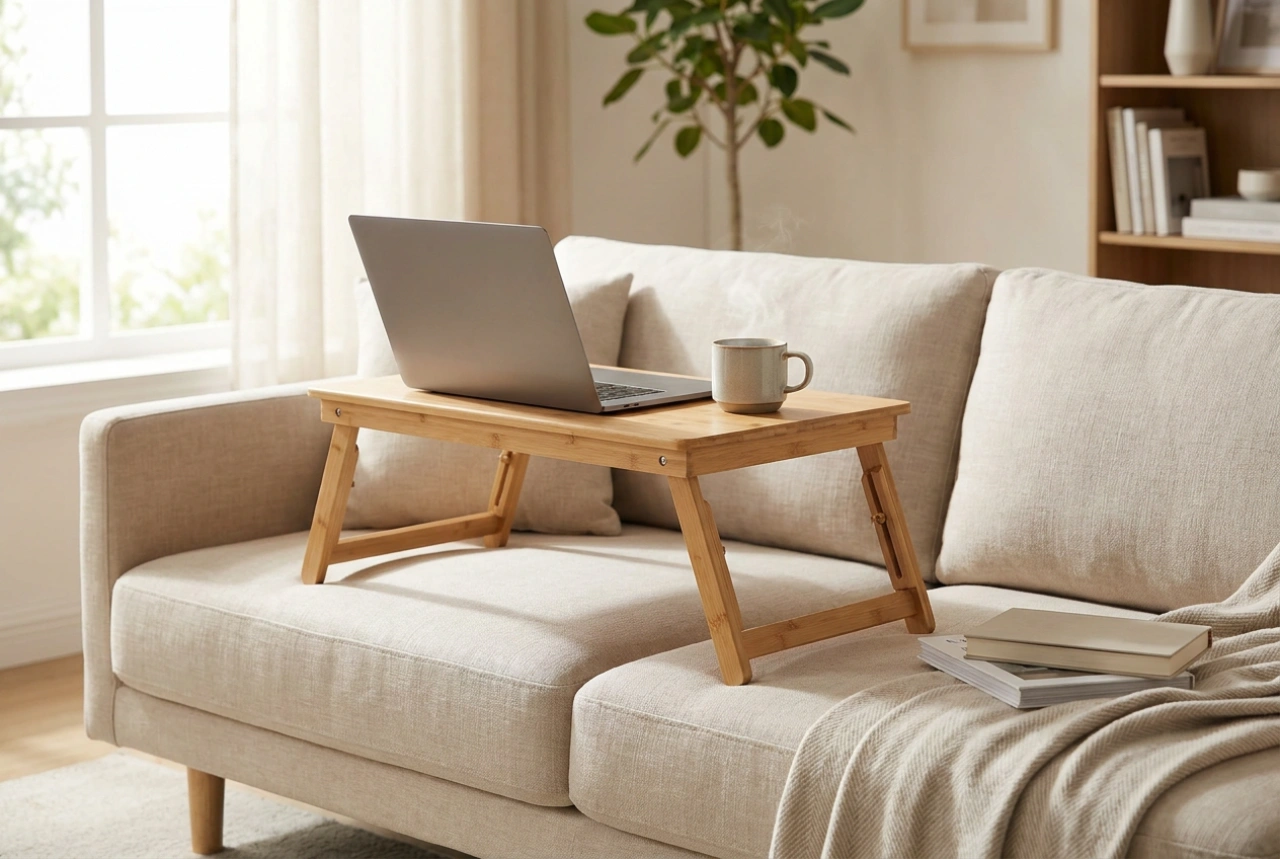 Comfortabel en ergonomisch werken met een laptophouder op schoot