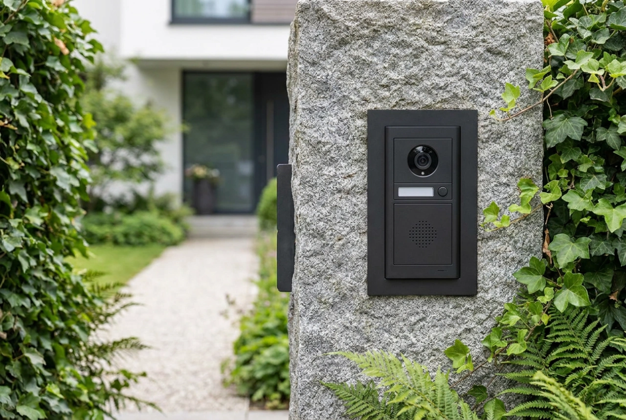 Hoe plan je een intercom met camera voor de poort en het hek