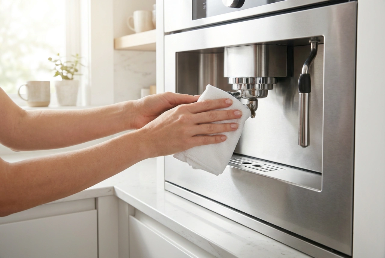 Hoe reinig je veilig een ingebouwde koffiemachine