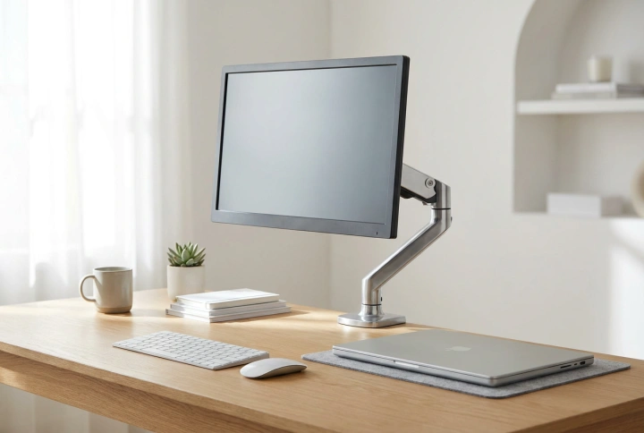 Hoe kies je de juiste monitorarm voor je bureau en verbeter je de ergonomie