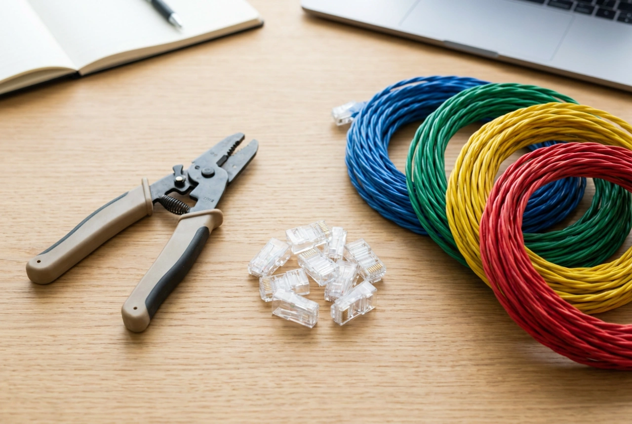 Hoe ethernetkabels correct te knijpen zonder fouten in de adervolgorde