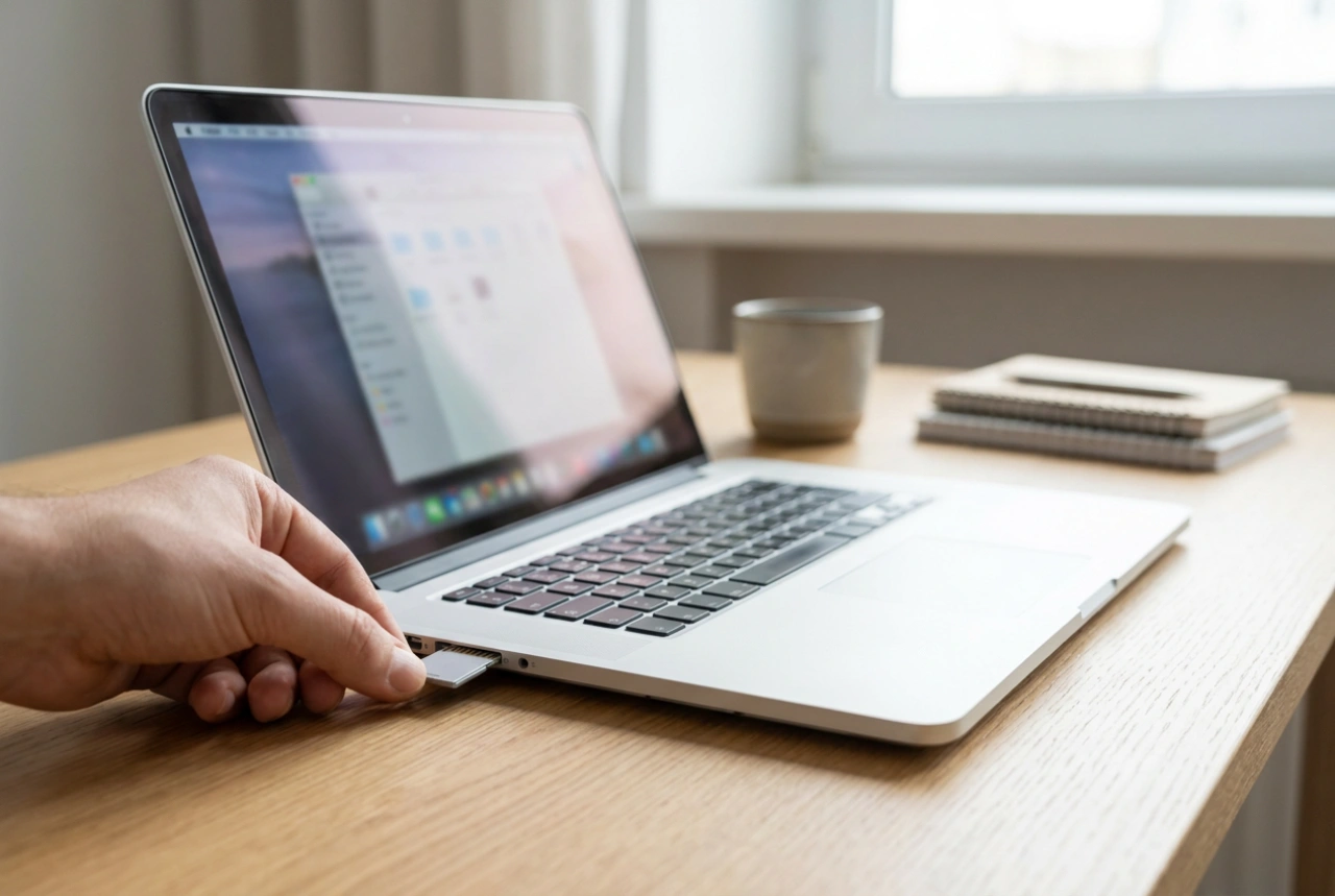 Geheugenkaart voor de laptop als handige ruimte-uitbreiding
