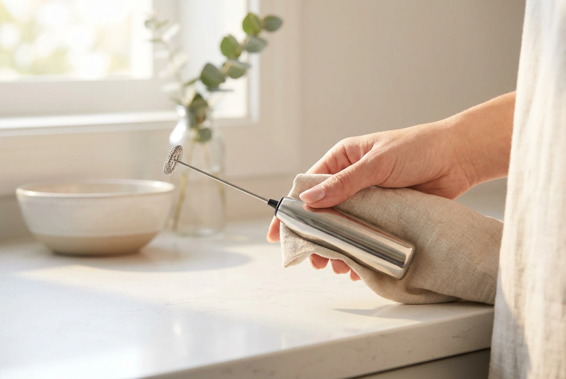 Onderhoud van de espressomachine na contact met melk