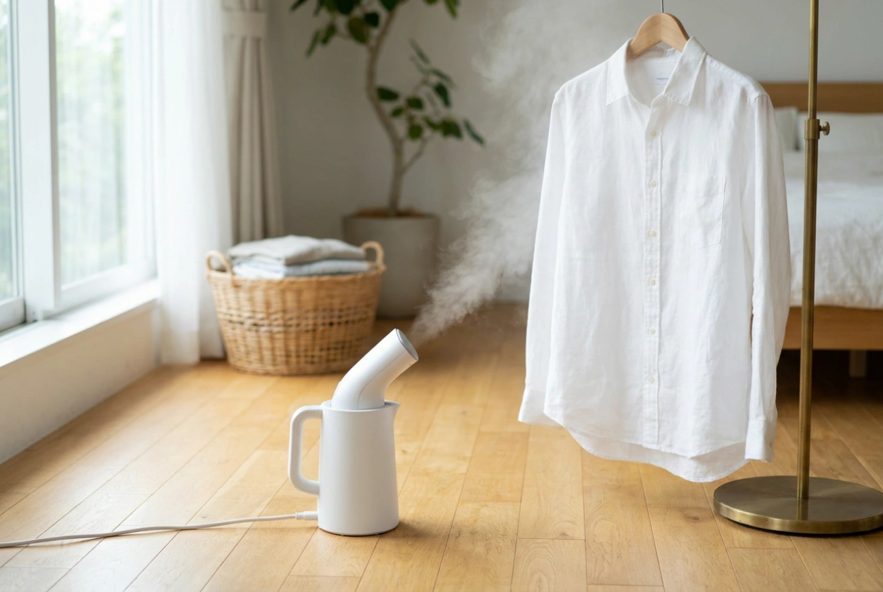 Kledingstomer met standaard en comfortabel verticaal strijken