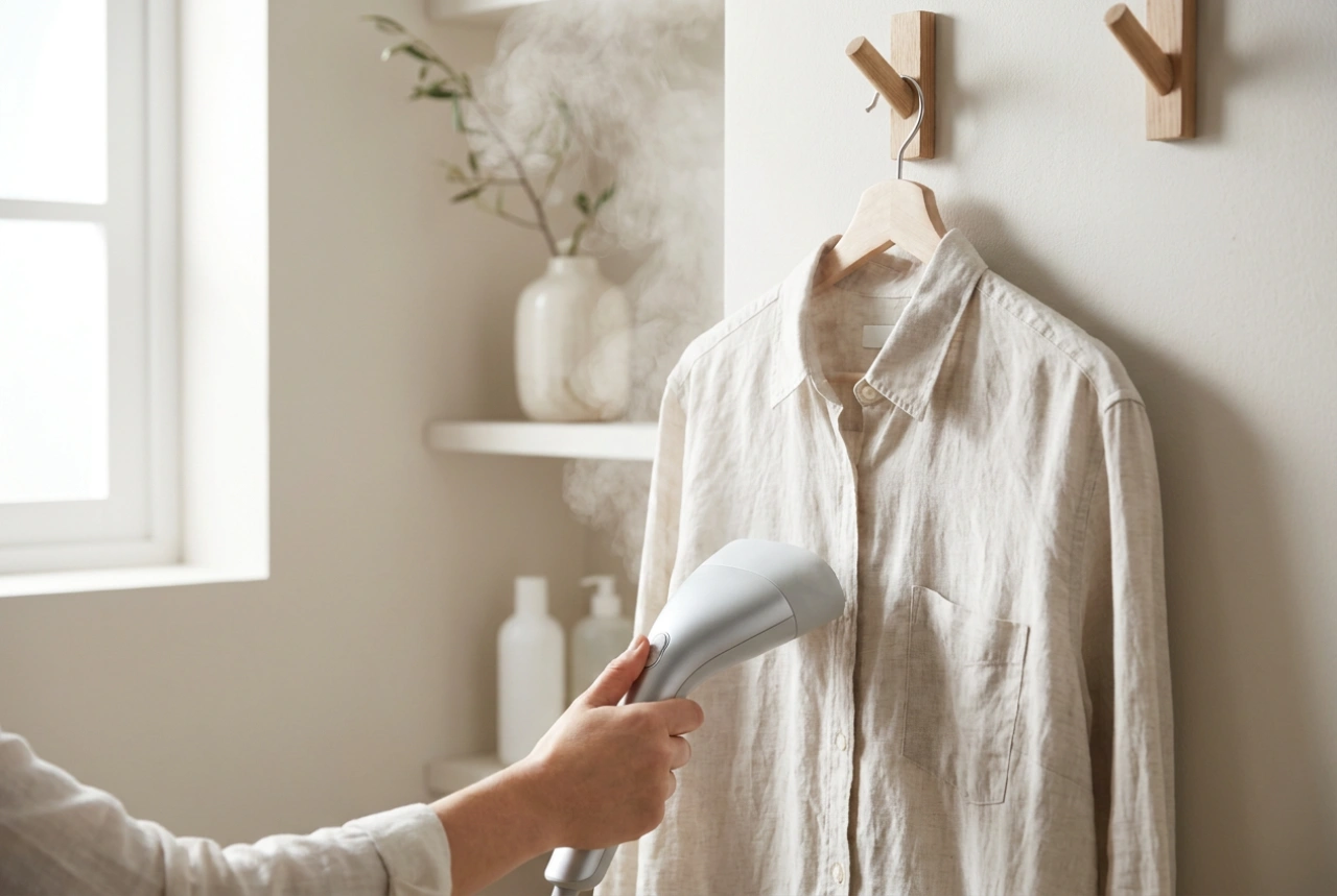 Handstomer voor kleding en de techniek van gladmaken zonder strijkplank
