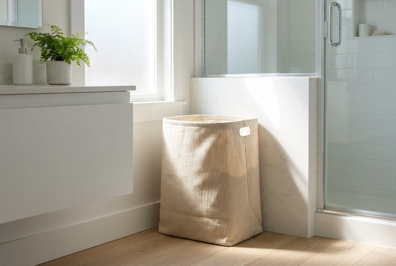 Ronde wasmand in de hoek plaatsen: Tips voor ruimteoptimalisatie en hygiëne