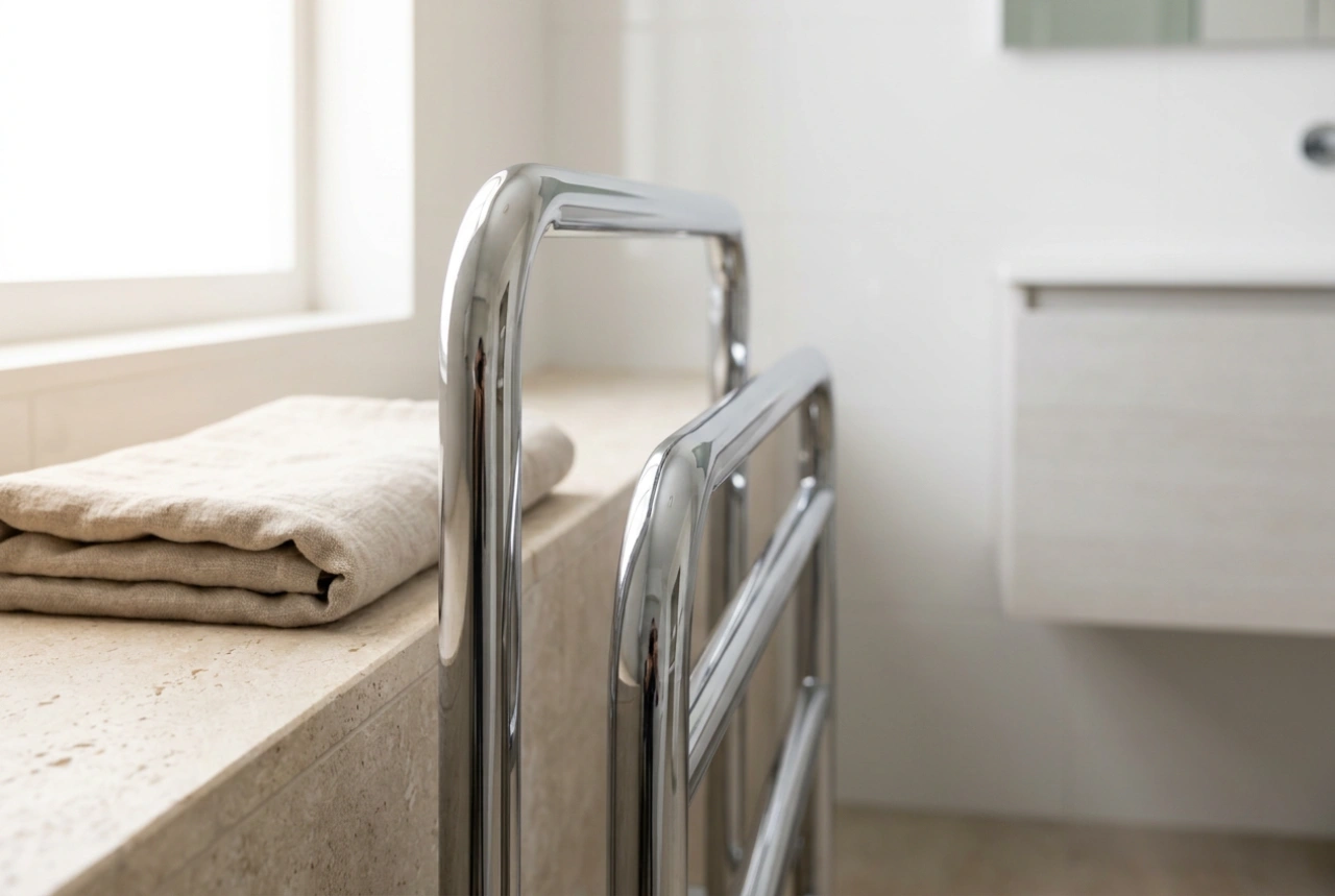 Chromen handdoekrek afnemen na het baden: de beste methode